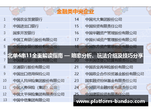 北单4串11全面解读指南 — 赔率分析、玩法介绍及技巧分享